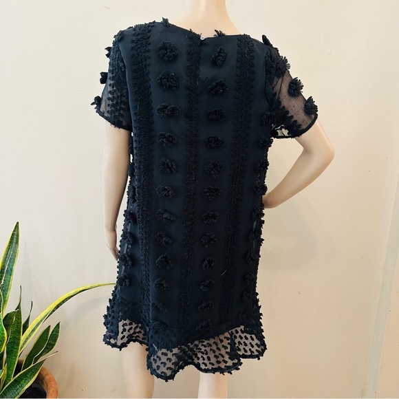 She + Sky | Dress Black with Pom Poms. Sz M - Picture 5 of 10